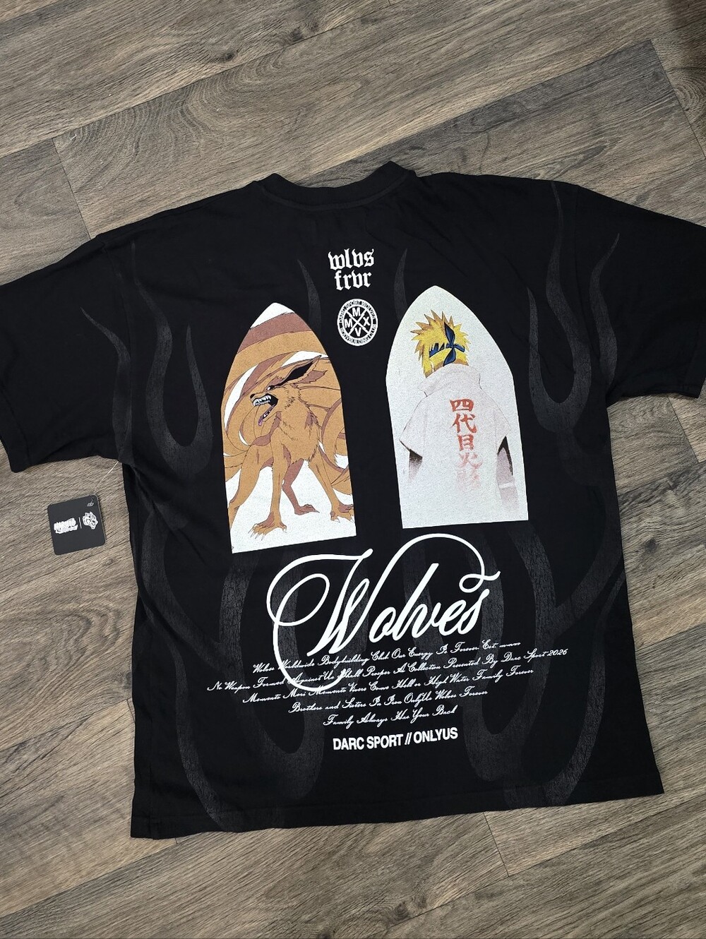 Darc Sport Naruto Minato Hokage Tee Size M NWT